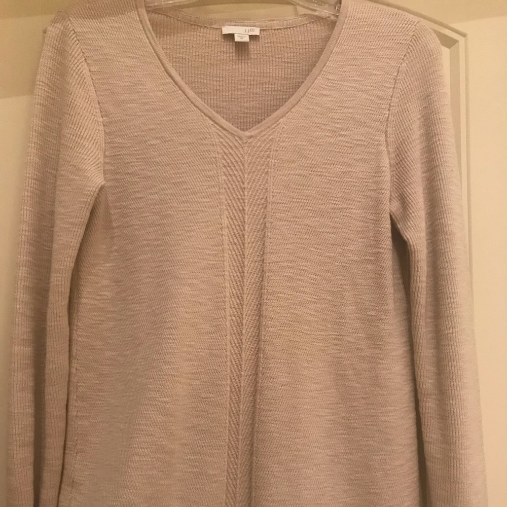 J.Jill Oatmeal colored V-neck tunic